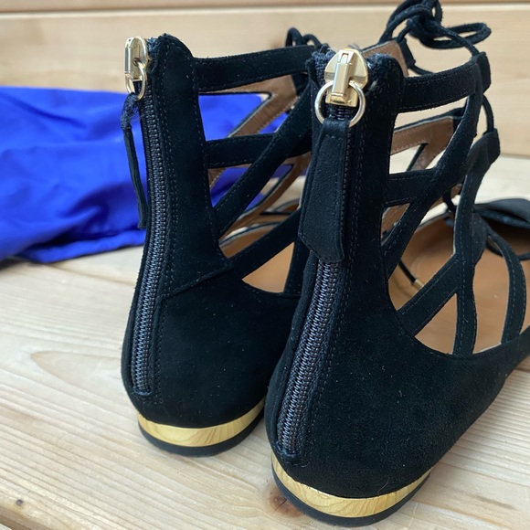 AQUAZZURA - BELGRAVIA lace-up flats - Picture 5 of 6